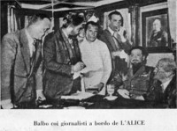 Balbo coi giornalisti a bordo dell'ALICE